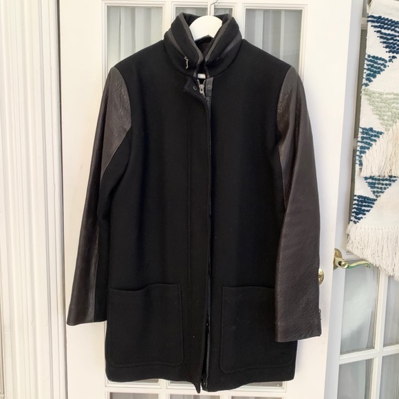 MACKAGE Wool & Leather Winter Coat/Jacket -  Small - Picture 2 of 16